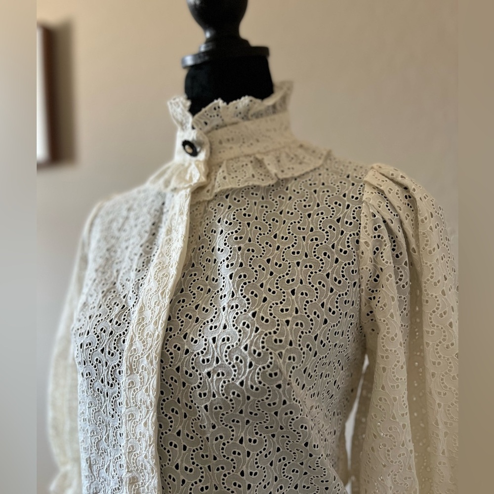 Sandro high neck blouse